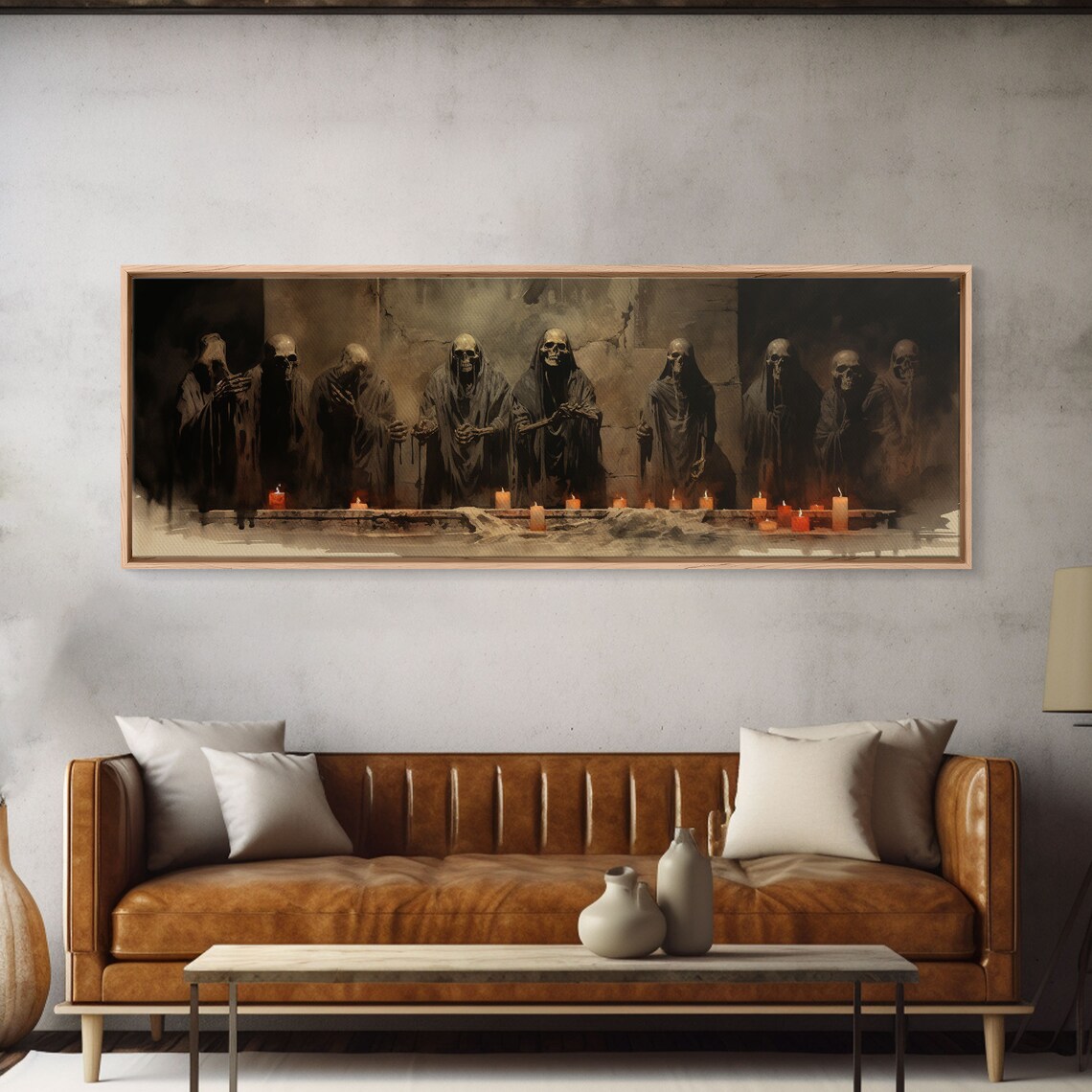 Skeleton Cult Halloween Poster, Spooky Wall Decor - Image 6