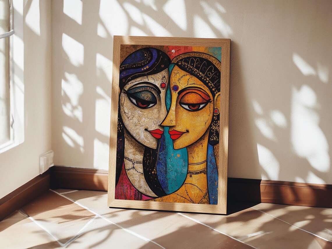Abstract Madhubani Style Art Print, Madhubani Painting - Image 4