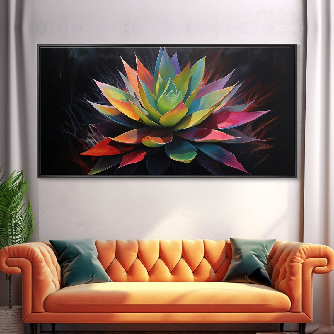 Rainbow Agave Southwest Art Print, Southwestern Decor - Image 5