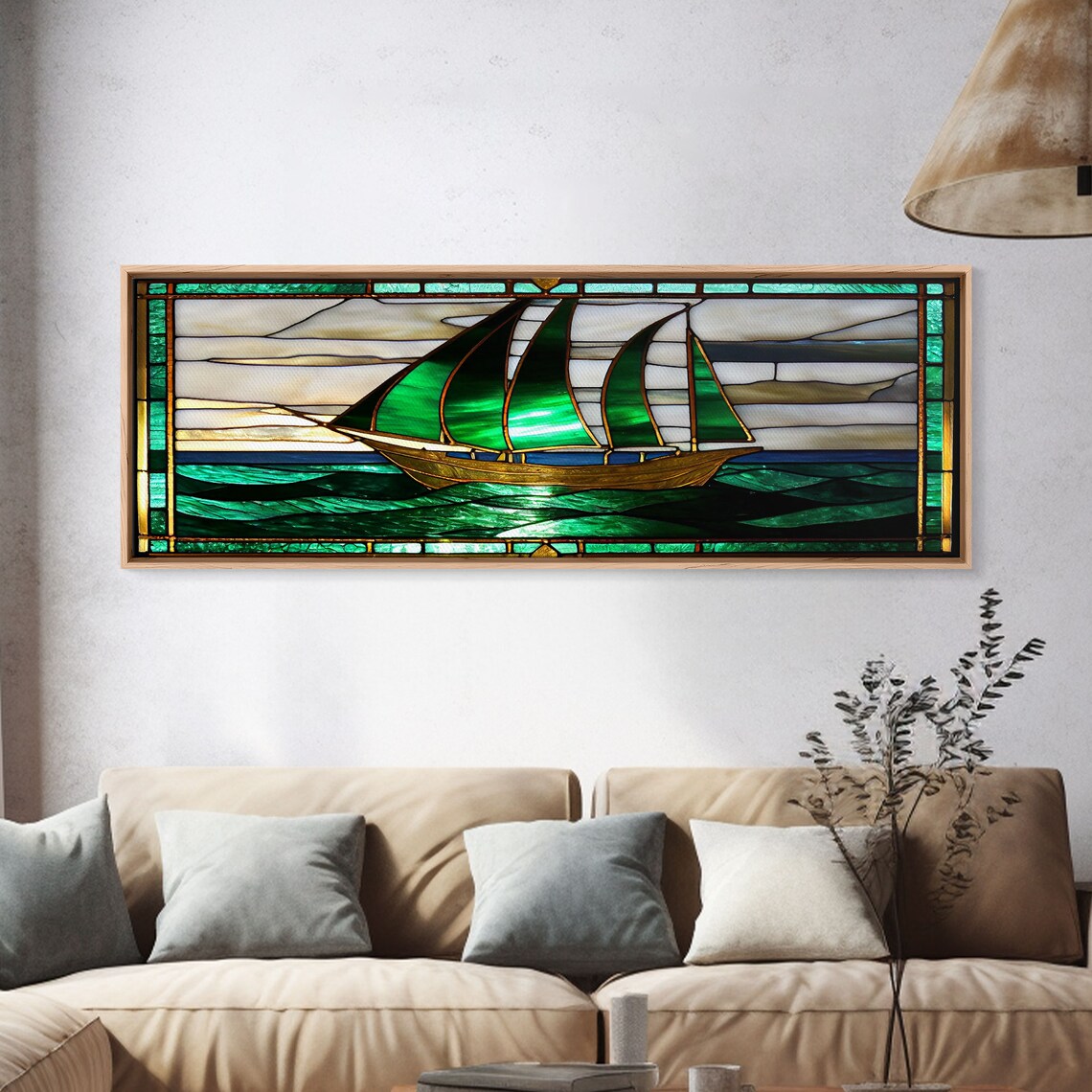 Art Deco Sailboat Stained Glass, Roaring 20s Poster - Image 4