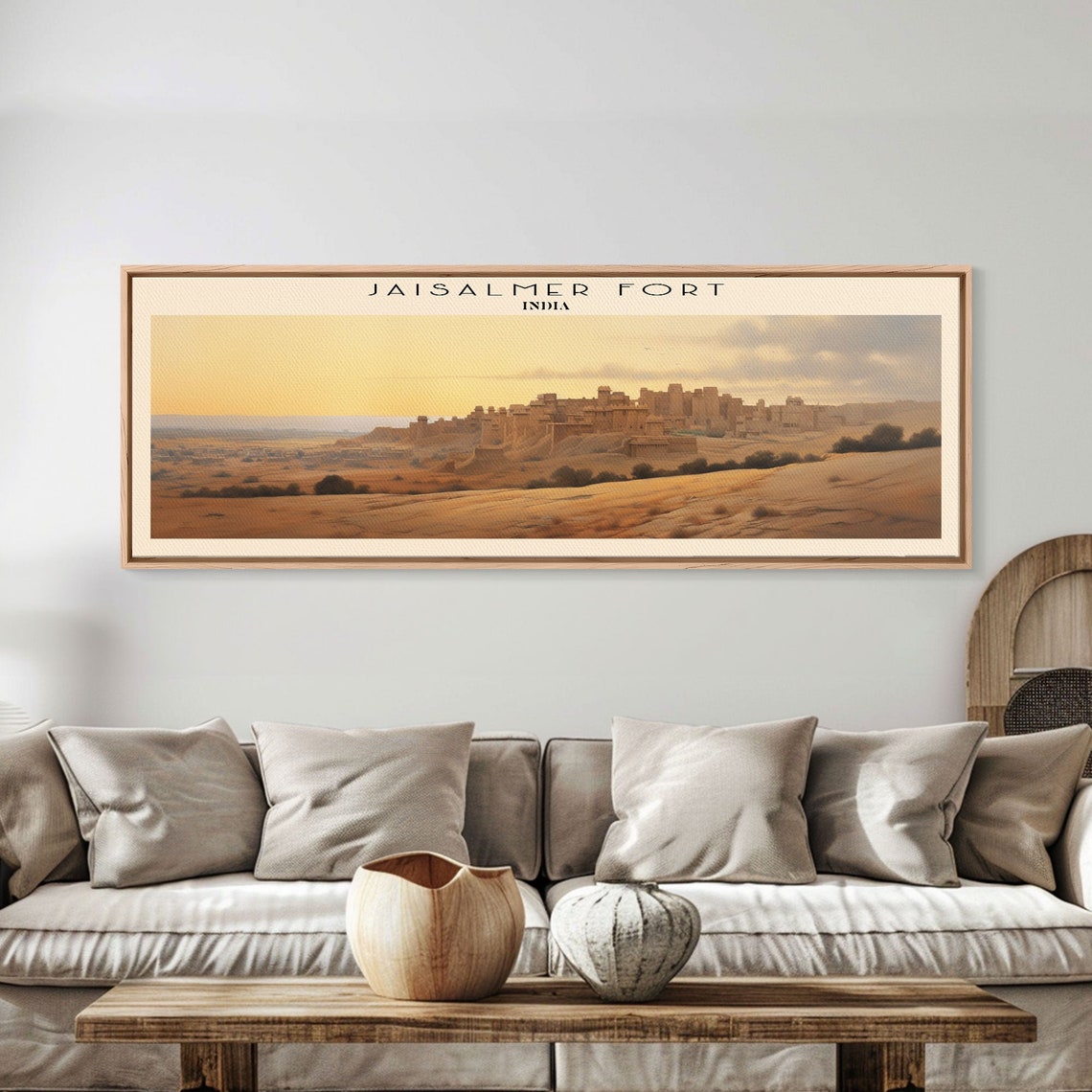 Jaisalmer Fort India Golden Desert Fort Sunset Panoramic Wall Poster - Image 4