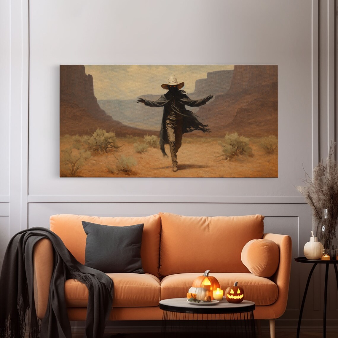 Fabulous Ghost Cowboy Desert Canyon Lone Figure Spooky Western Wall Poster - Image 6