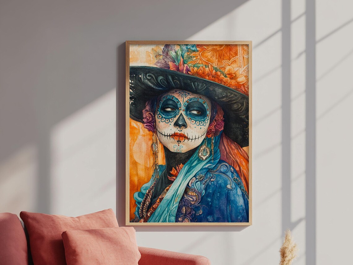 Chicano Art Day Of The Dead Mexicano Wall Art Print - Image 4
