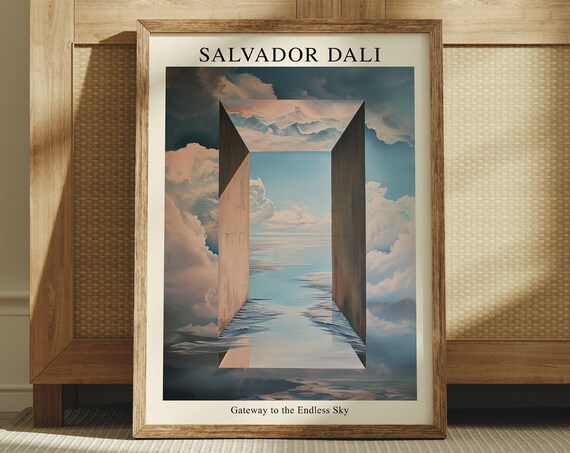 Salvador Dali Surrealism Art Poster, Bedroom Wall Art
