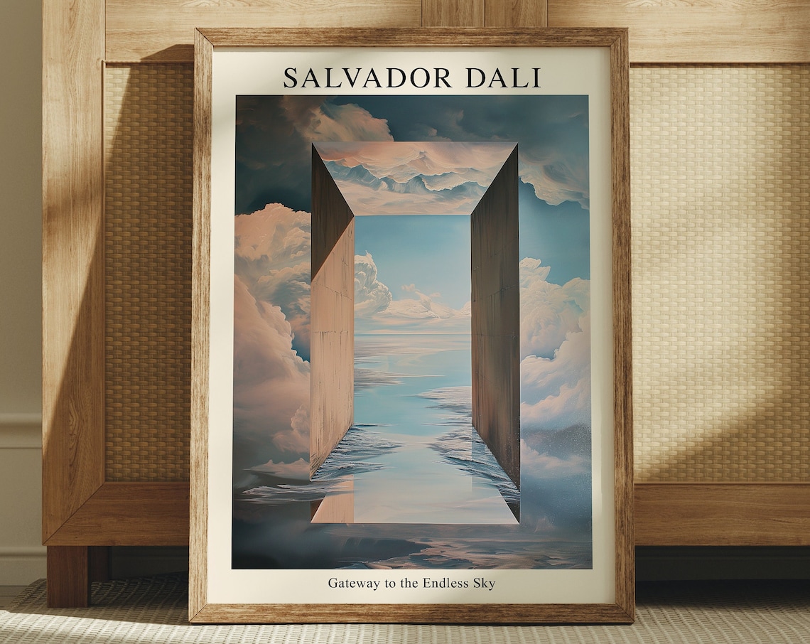 Salvador Dali Surrealism Art Poster, Bedroom Wall Art