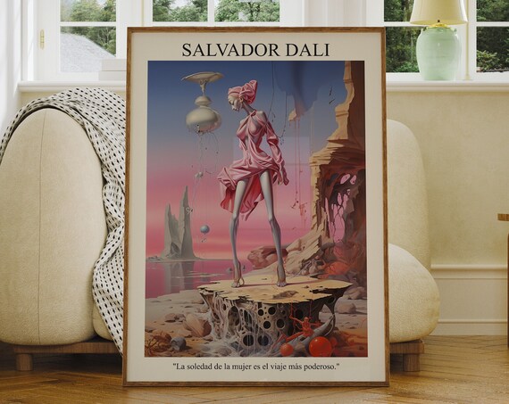 Salvador Dali Exhibition Poster, Surreal Art Print