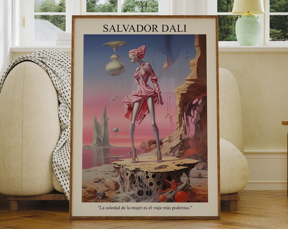 Salvador Dali Exhibition Poster, Surreal Art Print
