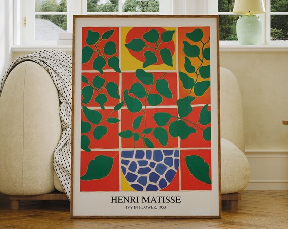 Henri Matisse Floral Print Matisse Exhibition Matisse Wall Art Henry Matisse Famous Artist Prints