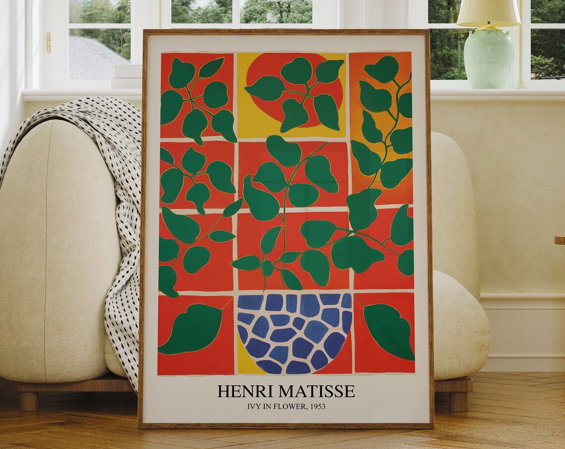 Henri Matisse Ivy In Flower 1953 Cut Out Botanical Art Poster