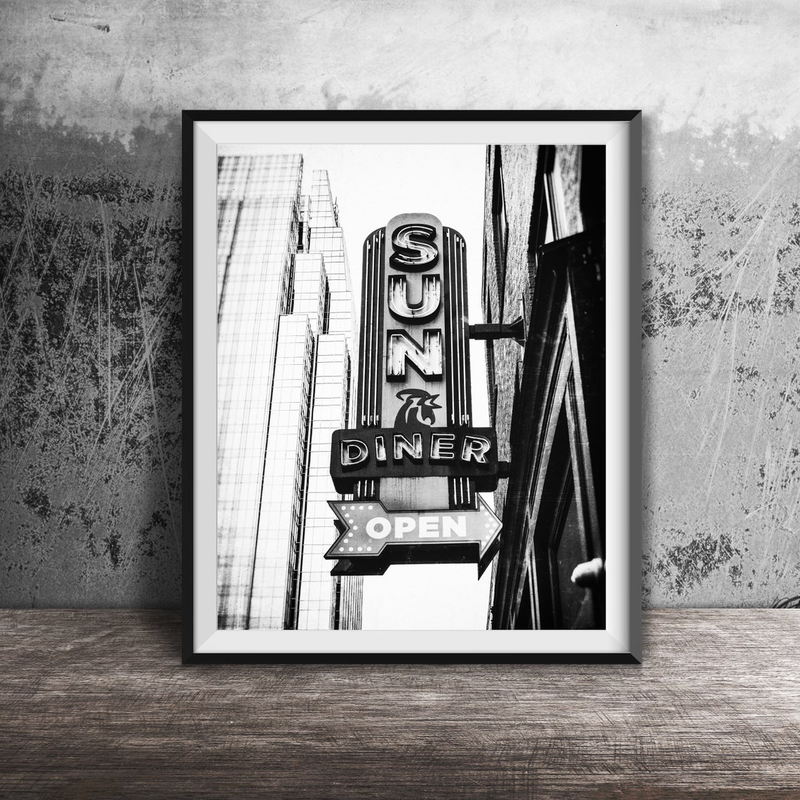 Sun Diner Nashville Sign Photography Street Art Wall Art Photo Broadway Music City Photography - Image 2
