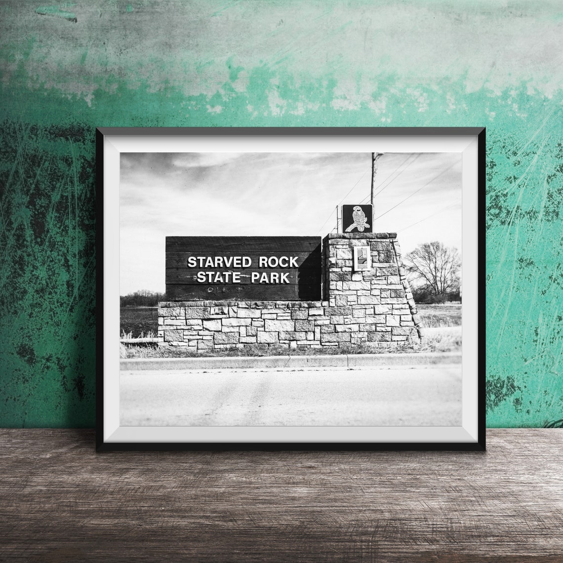 Starved Rock State Park Entrance Sign Illinois Nature Landmark Poster - Image 2