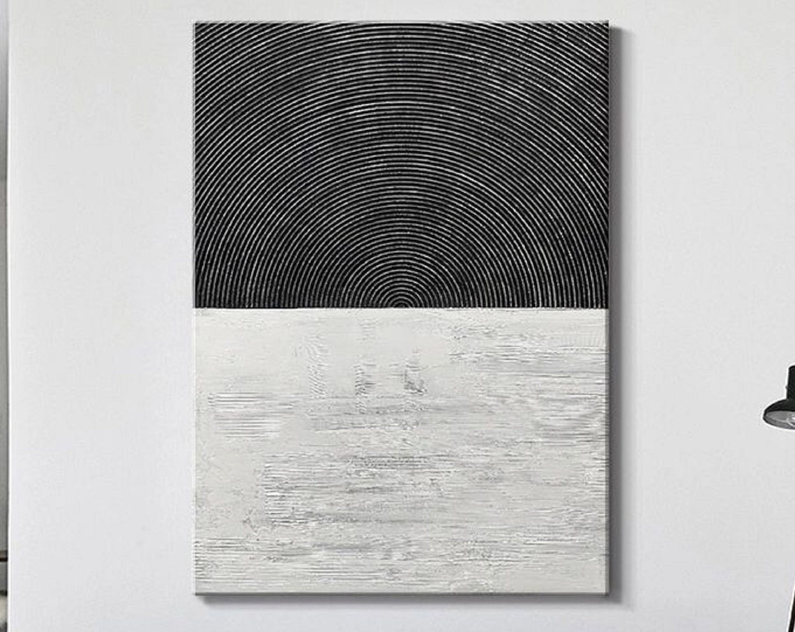 Black And White Abstract Art Painting Black And White Art Black Abstract Art Black Textured Art Black Wall Art Black Frame Wall Art