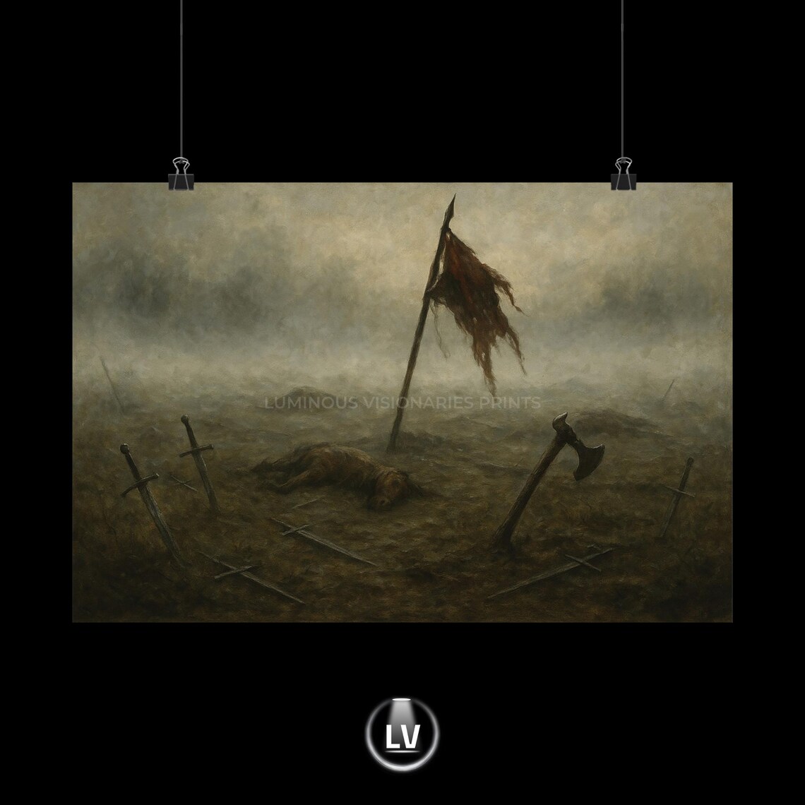 Dark Fantasy Art Poster, Gothic Decor