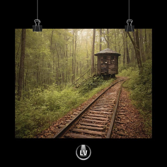 Serene Landscape Poster Rustic Home Decor Cabin In The Woods Art Nature Wall Forest Print For Living Room Apls 296