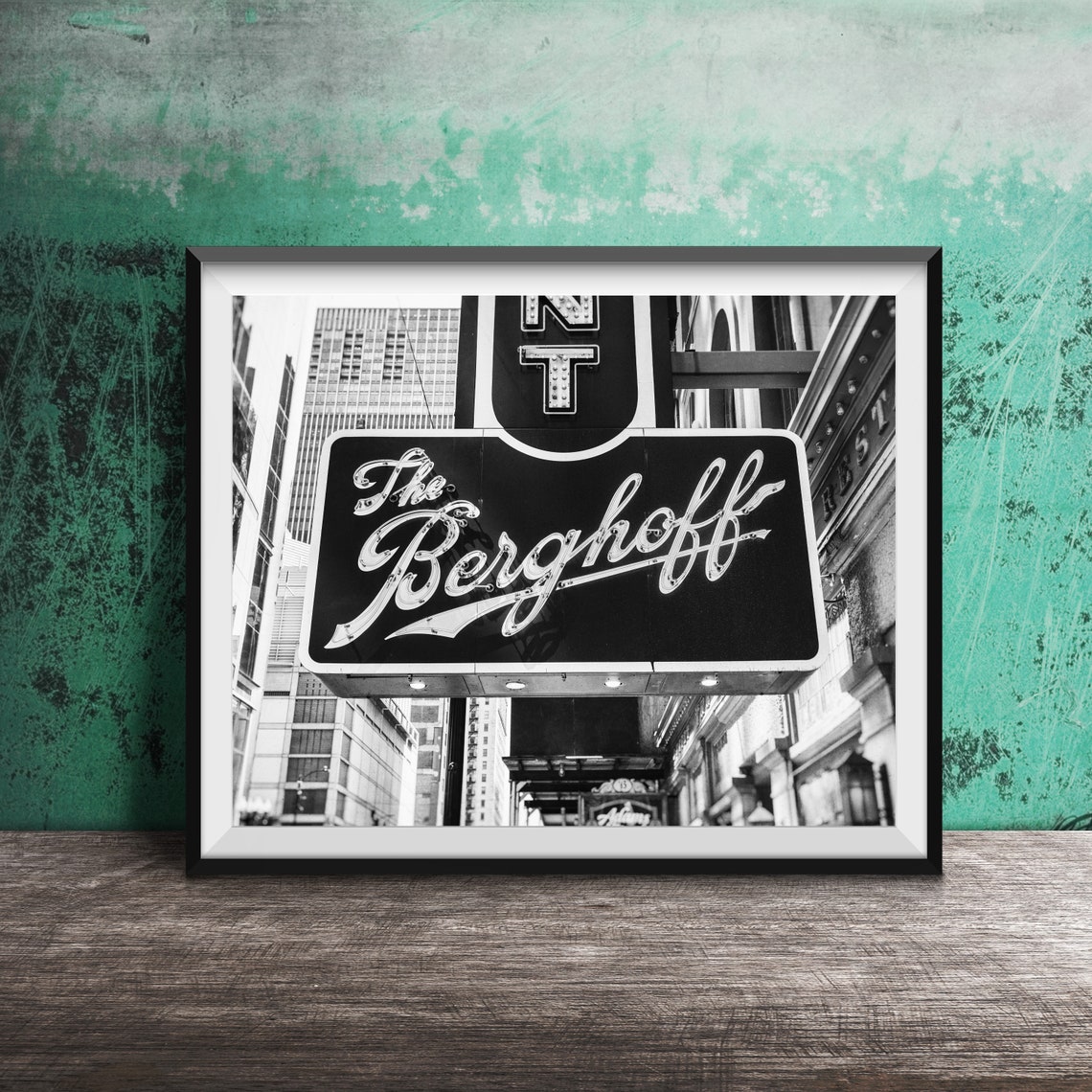 The Berghoff Neon Script Sign Chicago German Restaurant Loop Poster - Image 2