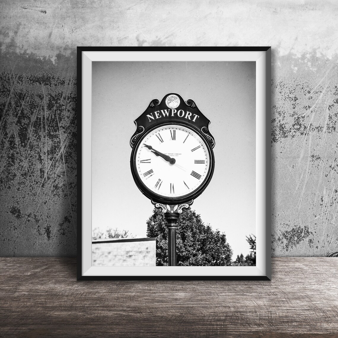 Newport Kentucky Ornate Victorian Street Clock Blue Sky Poster - Image 2