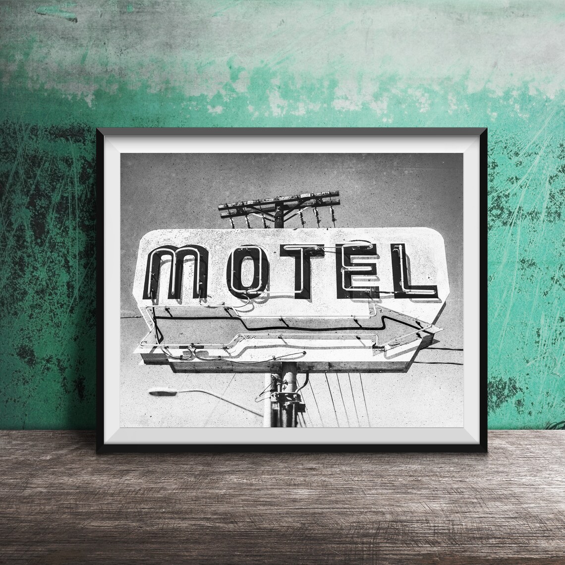 Motel Art Photography Print Hollywood California Photo Neon Sign Vintage Neon Burbank Los Angeles - Image 2