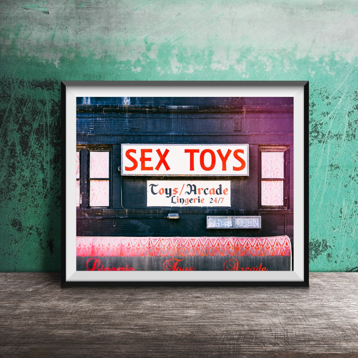 Sex Toys Xxx Arcade Vintage Neon Sign Photography Office Room Art Gentlemens Club Photo Adult Store Sign