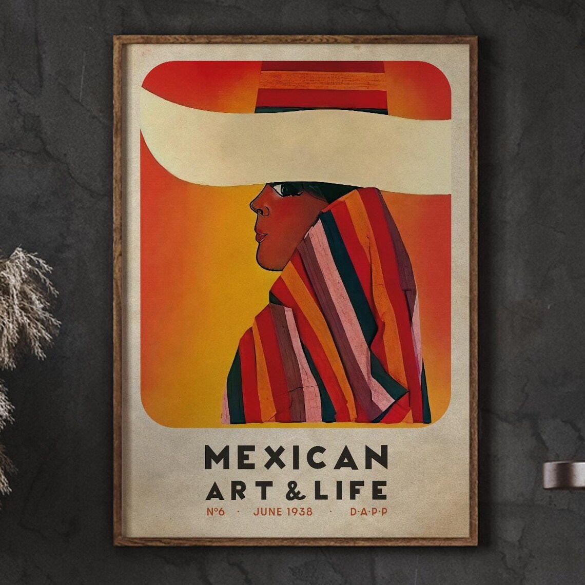 Collage Mexican Magazine Print, Mexico Travel Poster