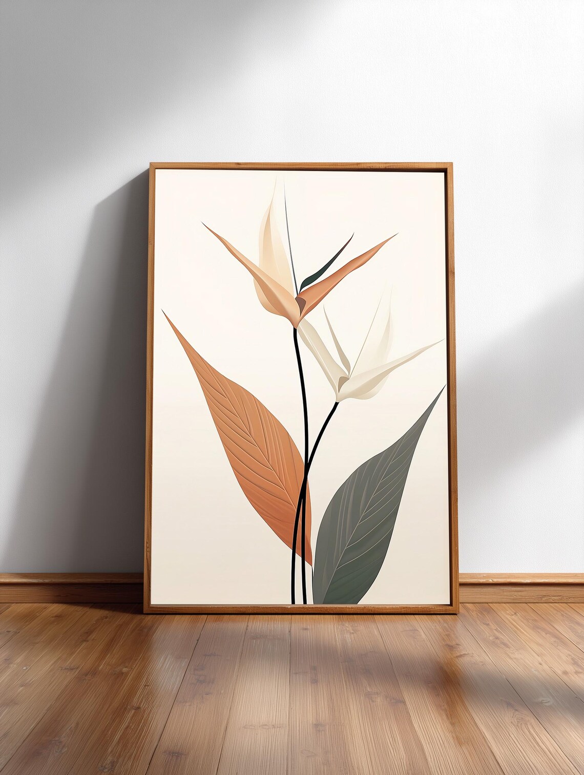 Bird Of Paradise Wall Art Minimal Scandinavian Botanical