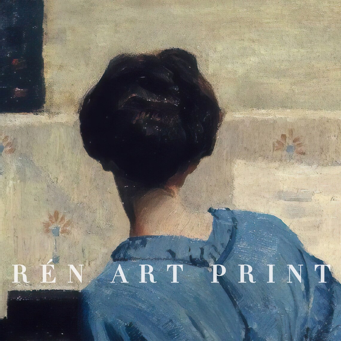Antique Pianist Painting Vintage Woman Portrait Art Print - Image 3