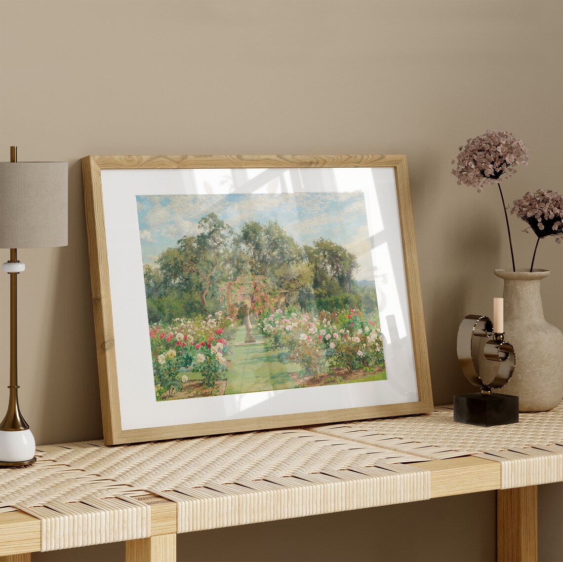 Spring Landscape Painting Art Print, Vintage Farmhouse - Image 2