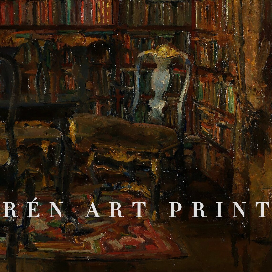 Vintage Library Print, Dark Academia Wall Art - Image 3
