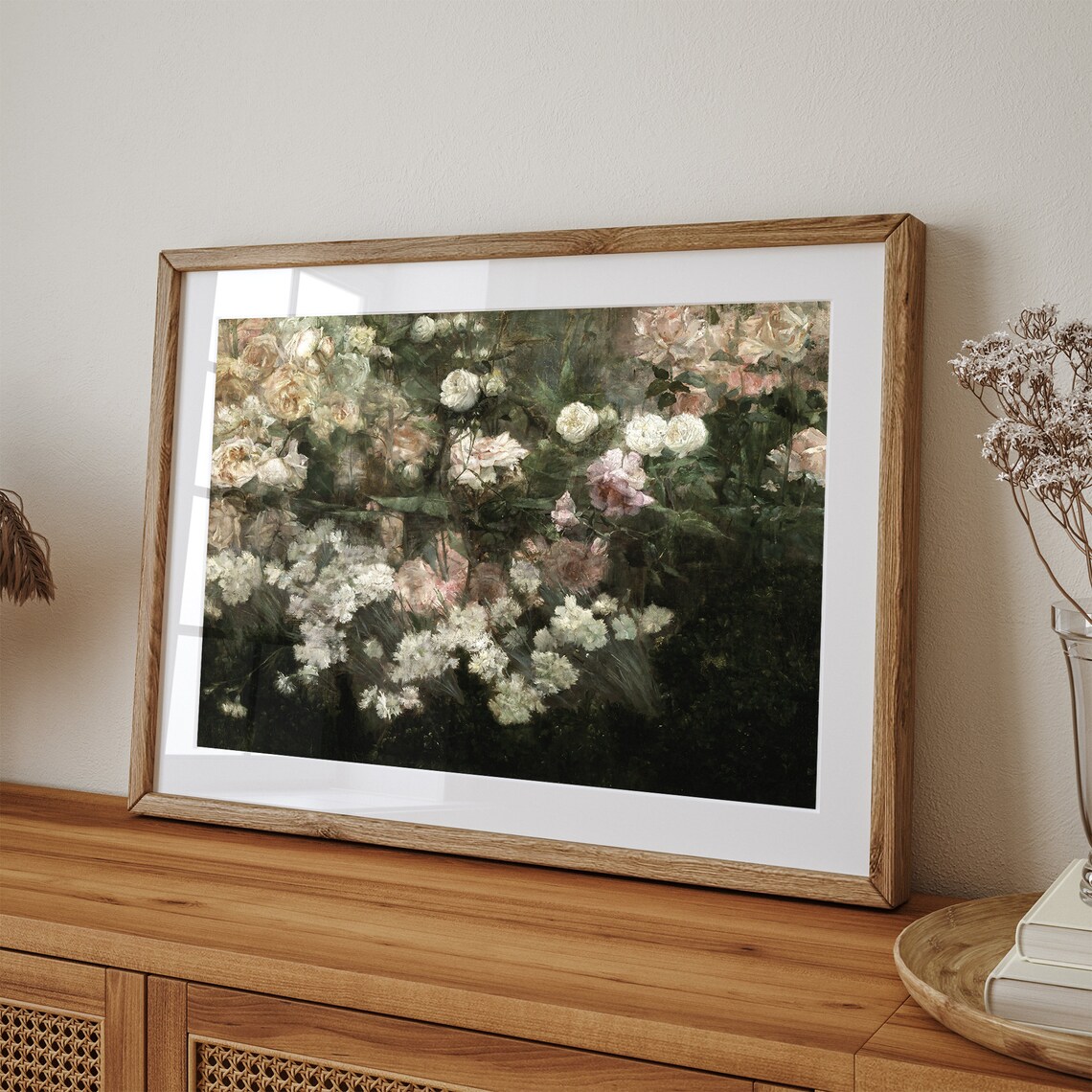 Vintage Floral Art Print, Farmhouse Rose Botanical - Image 3