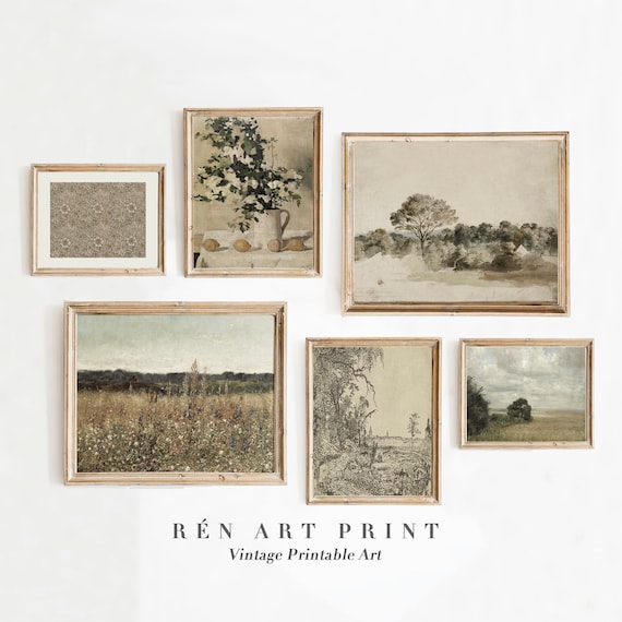French Country Gallery Art Set, Vintage Summer Prints