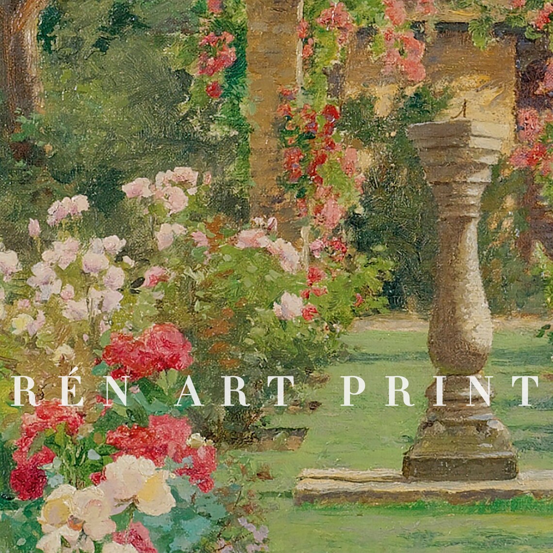 Spring Landscape Painting Art Print, Vintage Farmhouse - Image 3
