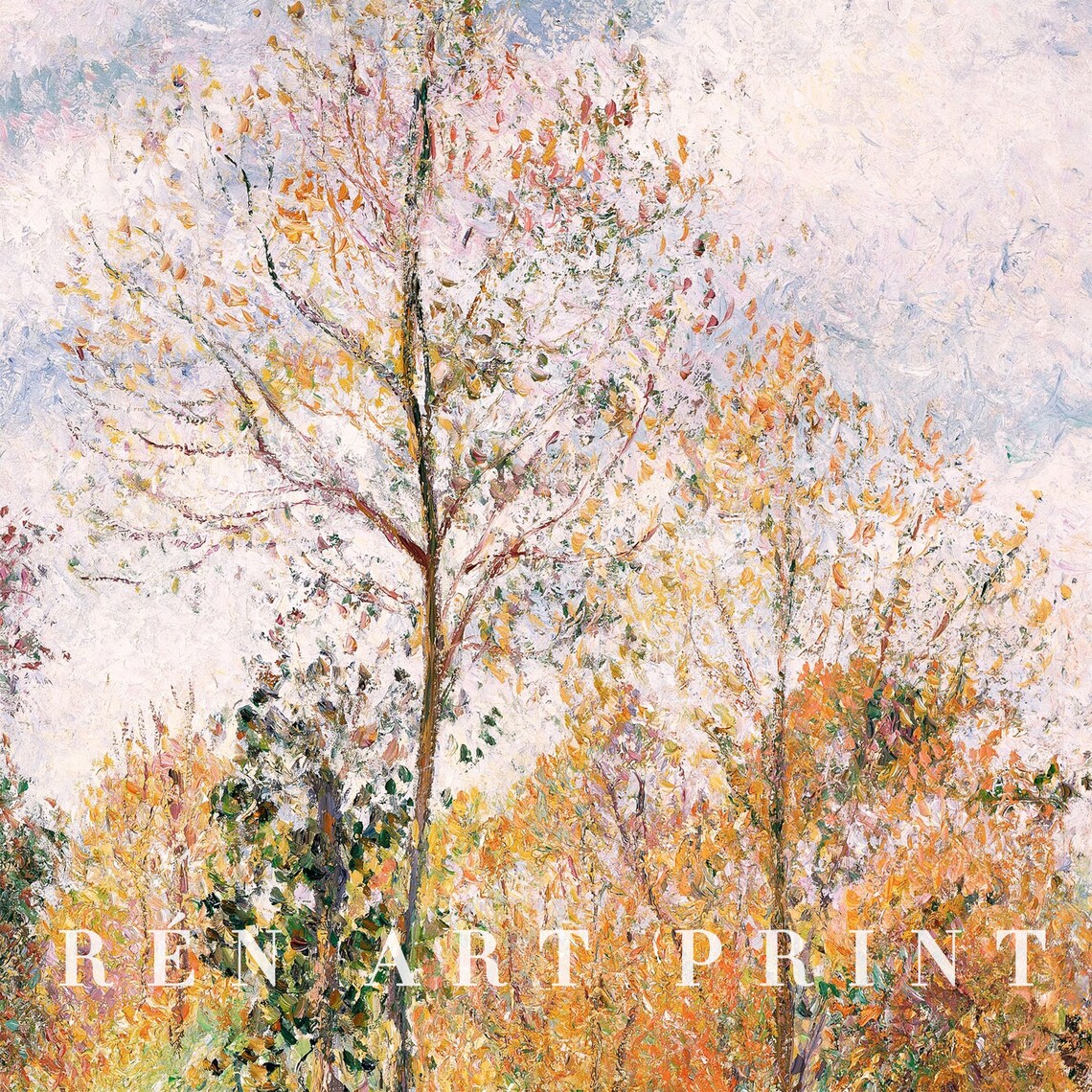 Fall Landscape Art Print, Vintage Autumn Painting - Image 3