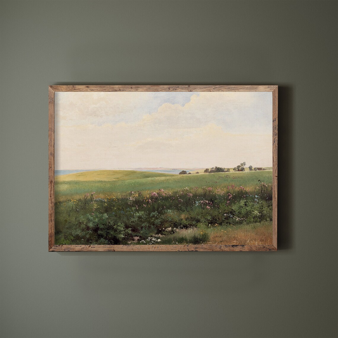 Landscape Painting Art Print, Country Farmhouse Decor - Image 2