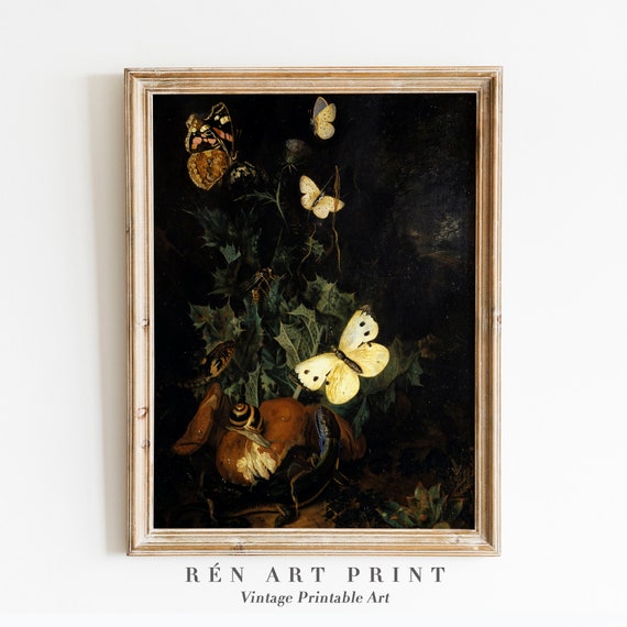 Vintage Moody Wall Art Dark Academia Print Dark Cottagecore Decor Antique Oil Painting Gothic Wall Art
