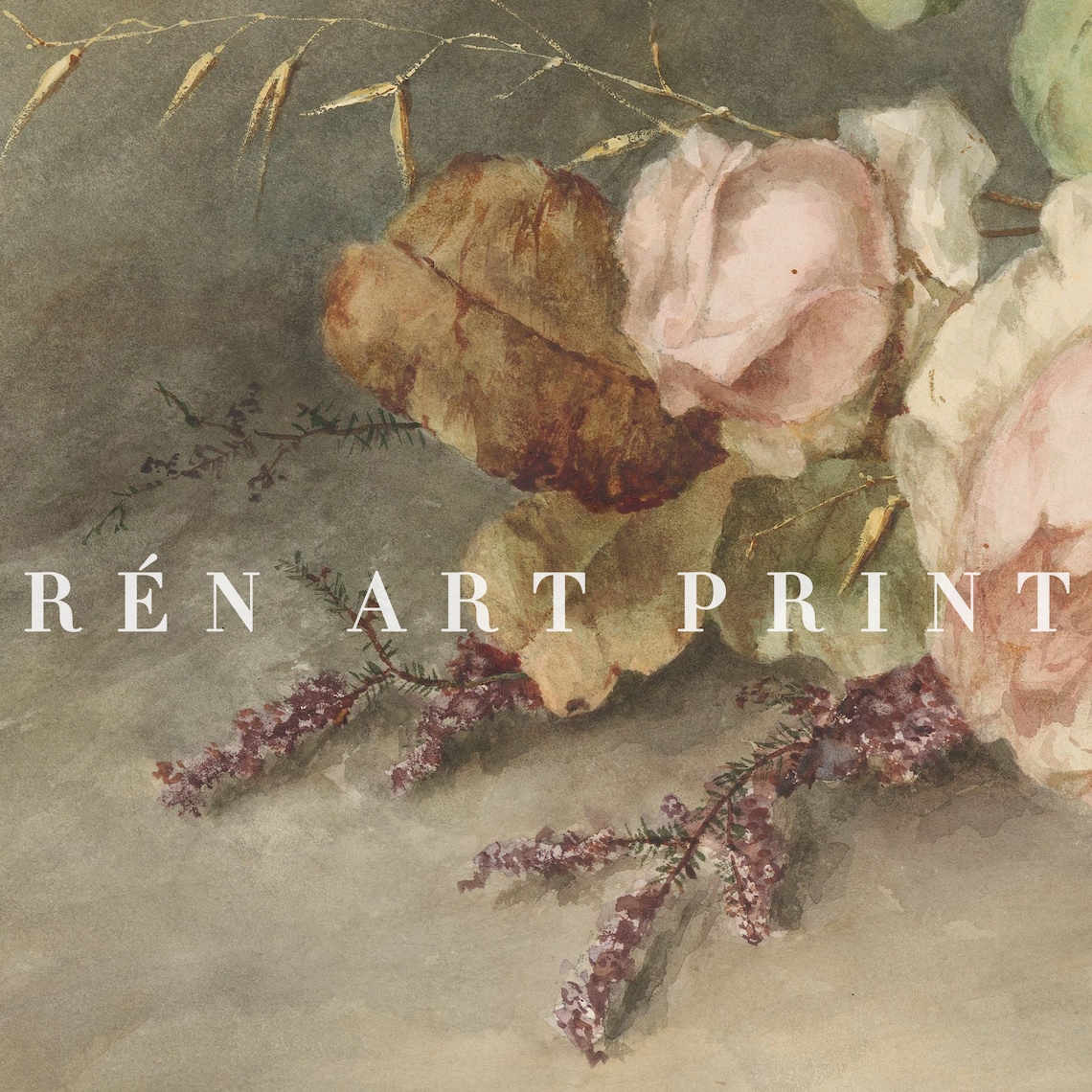 Antique Floral Botanical Art Print, Farmhouse Decor - Image 3