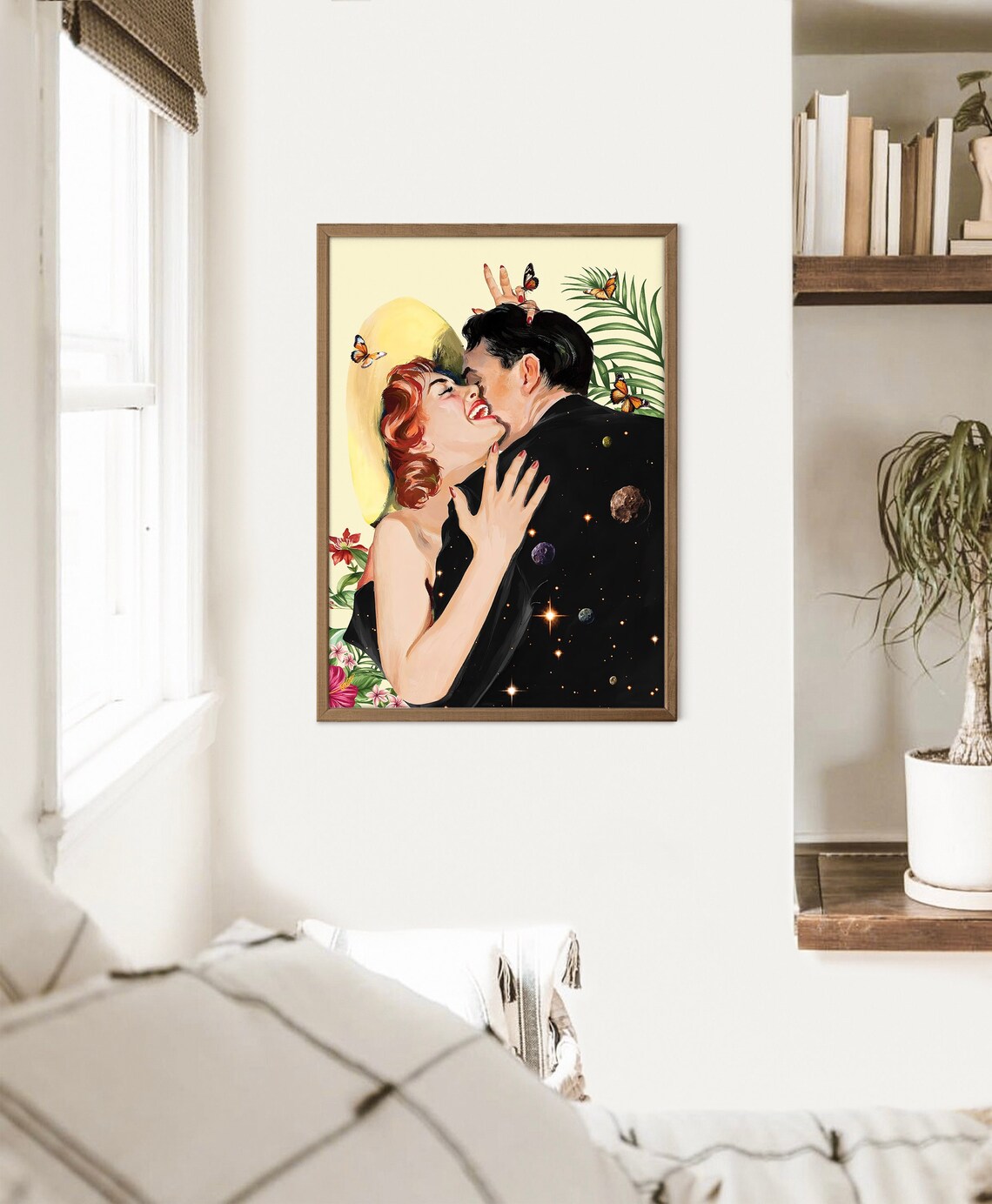 Retro Love Story Romance Art Surreal Poster
