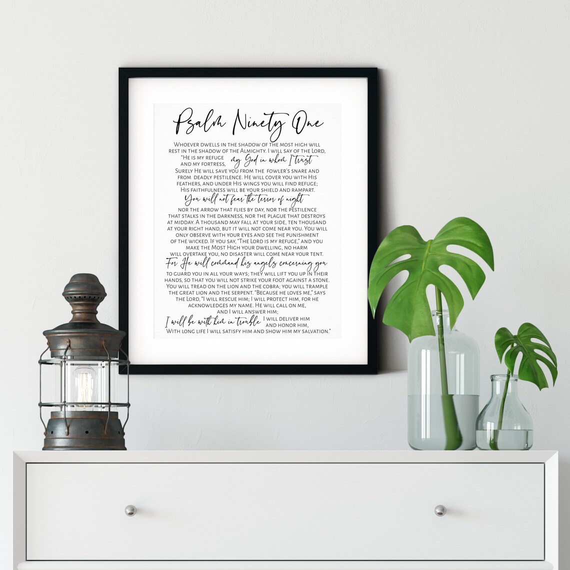 Psalm 91 Prayer, My God In Whom I Trust Art Print - Image 3
