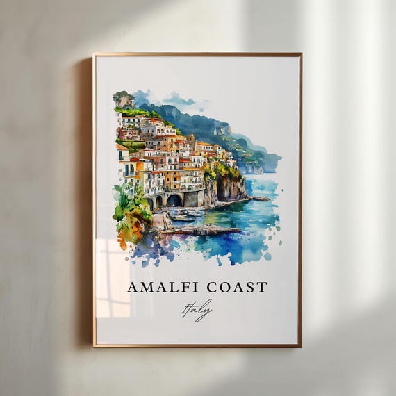 Amalfi Coast Housewarming Travel Poster