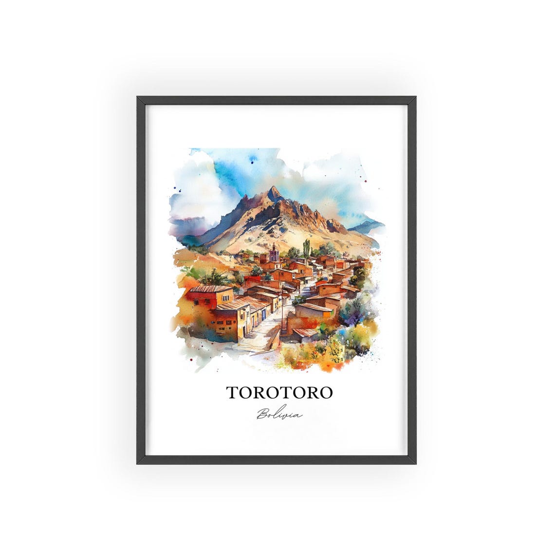 Torotoro Bolivia Wall Art Potos Print Watercolor Gift Travel Poster Housewarming - Image 2