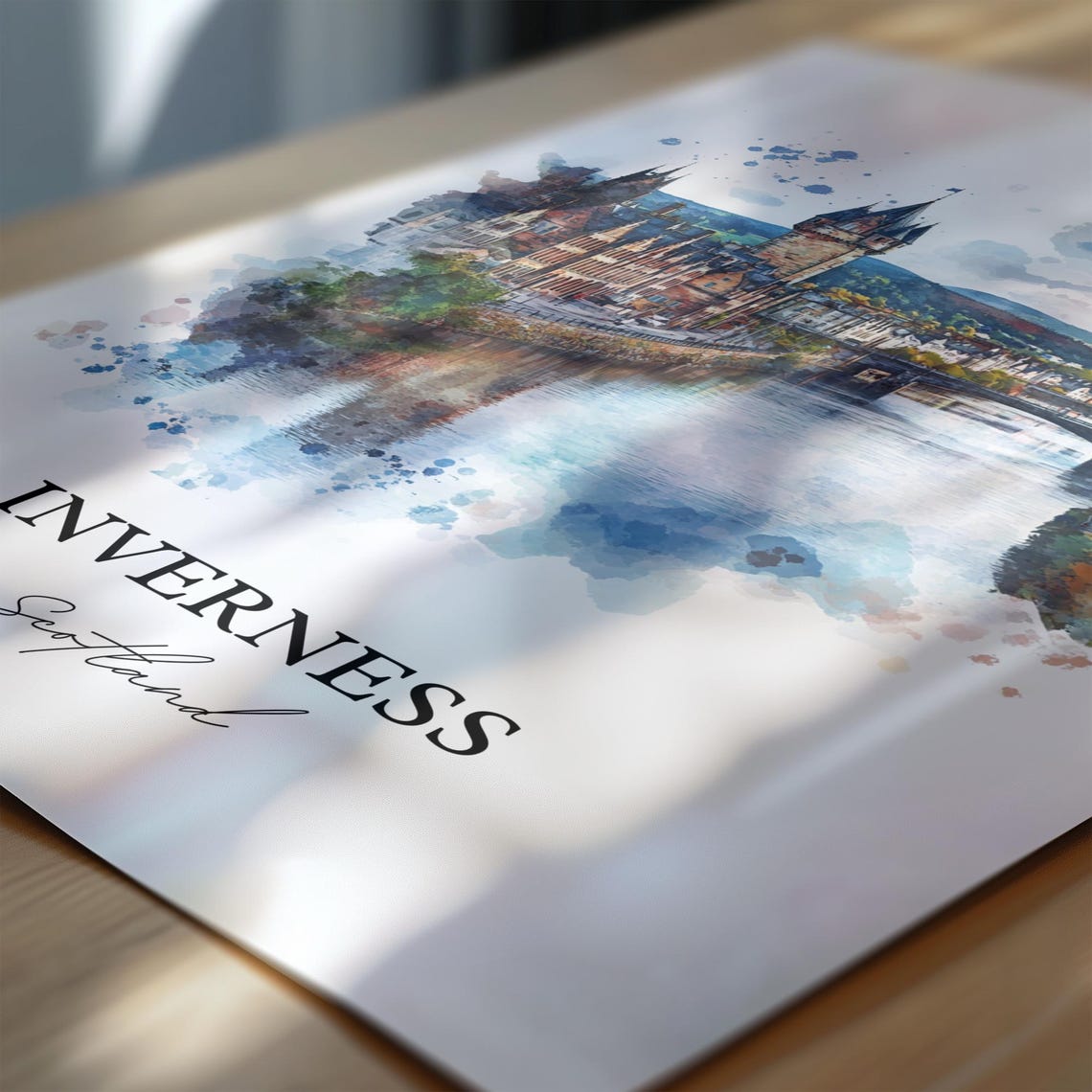 Inverness Scotland Watercolor Travel Poster - Image 6