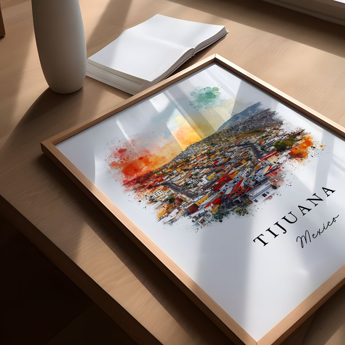 Tijuana Mexico Wall Art Print Wedding Gift Birthday Present Custom Text Perfect - Image 5