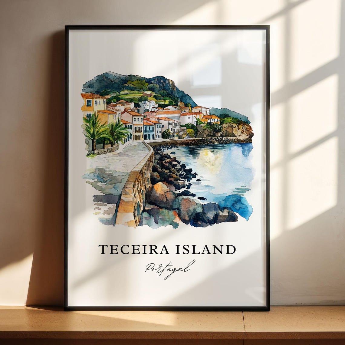 Teceira Island Watercolor Travel Poster, Portugal - Image 6