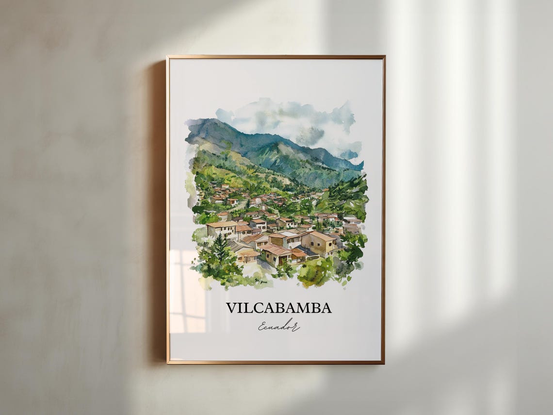 Vilcabamba Wall Art Loja Province Print Ecuador Watercolor Gift Travel Poster Housewarming - Image 5