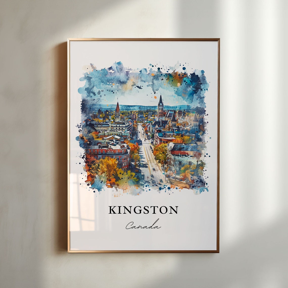 Kingston Ontario Wall Art Kingston Print Kingston Watercolor Kingston Lake Ontario Gift Travel Print Travel Poster Housewarming Gift