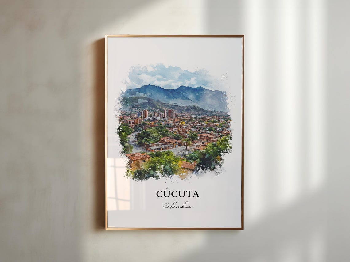 Ccuta Colombia Wall Art Print Watercolor Gift Travel Poster Housewarming - Image 4