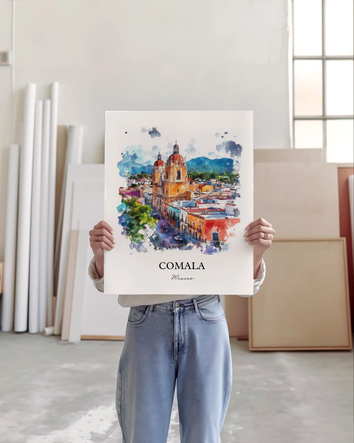 Comala Mexico Wall Art Colima Mx Print Watercolor Gift Travel Poster Housewarming - Image 4