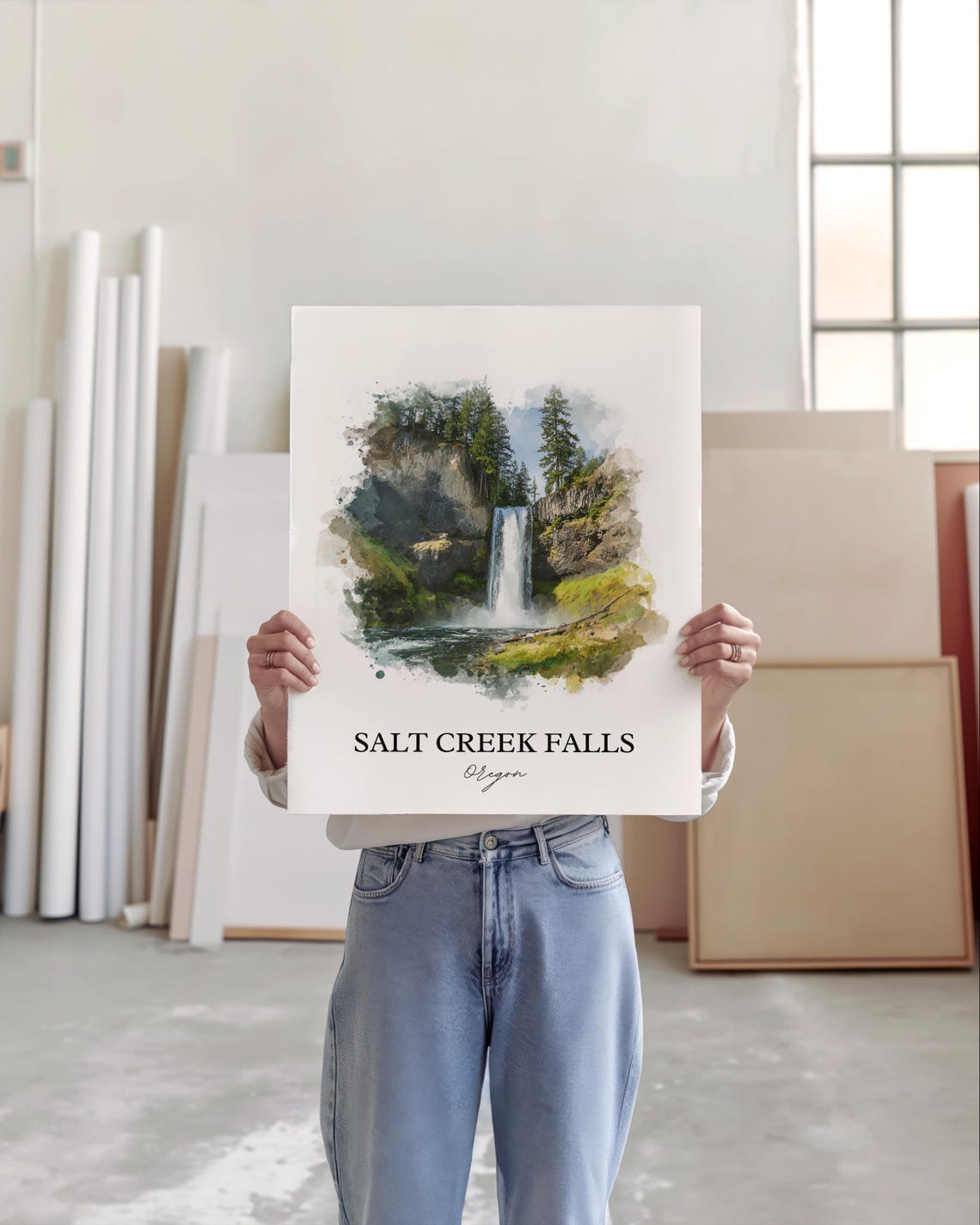 Scenic Salt Creek Falls Willamette Oregon Basalt Waterfall Poster - Image 6