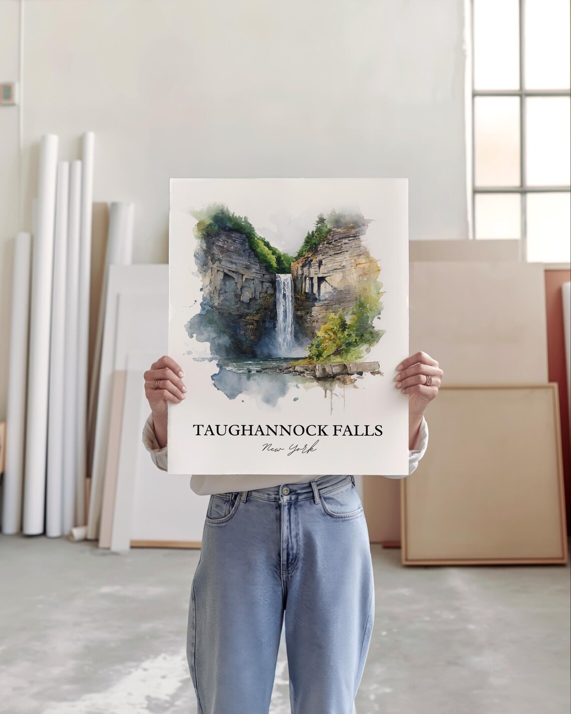Taughannock Falls New York Finger Lakes Gorge Waterfall Travel Poster - Image 5