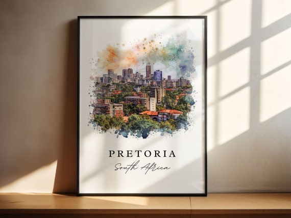 Pretoria South Africa Wall Art Cape Town Print Wedding Gift Birthday Present Custom Text Perfect