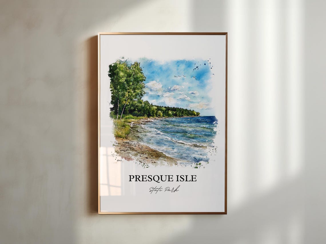 Presque Isle State Park Pennsylvania Sandy Shoreline Art Poster - Image 4