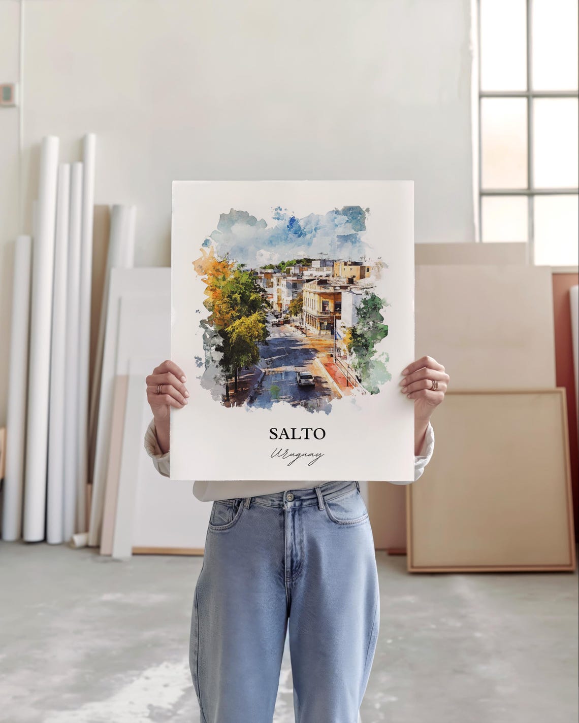 Salto Uruguay Wall Art Dept Print Watercolor Gift Travel Poster Housewarming - Image 3